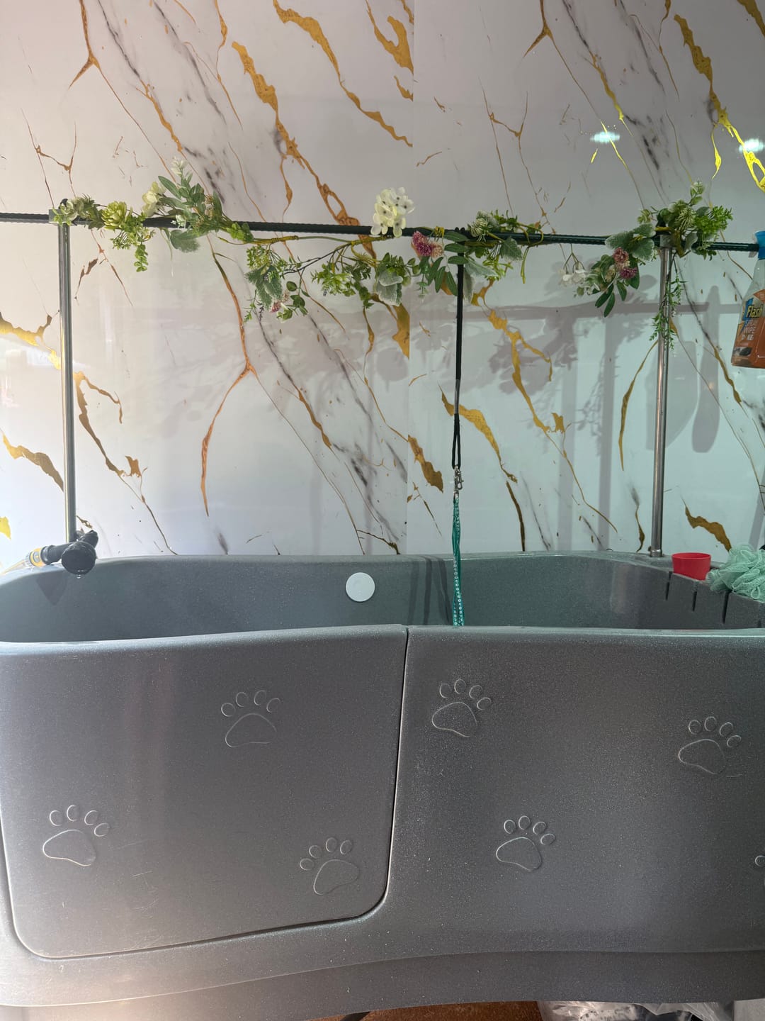 Customer photo review of Premium White Gold Gloss Shower Wall Panel - 1M x 2.4M