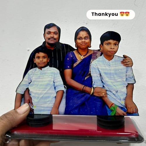 Customer photo review of Personalized Couple & Family Photo Caricature | Unique Gift for Anniversary, Birthday & Special Occasions