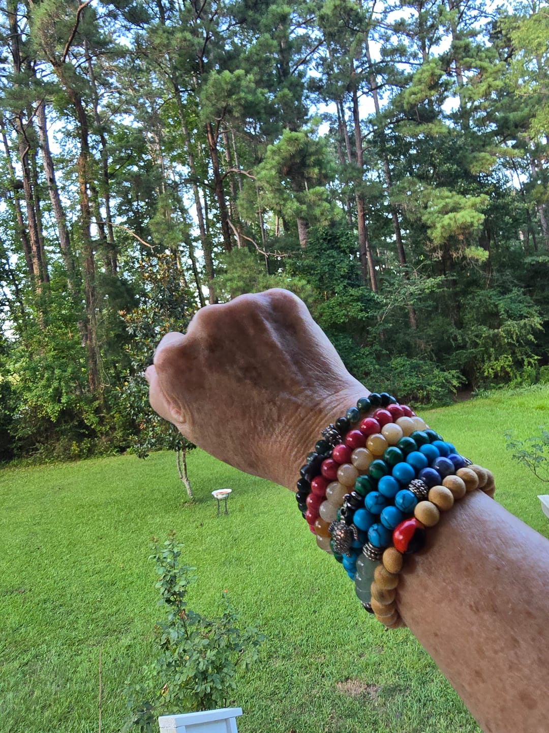 Customer photo review of Palo Santo and Huayruro Bracelet | 100% Sustainable