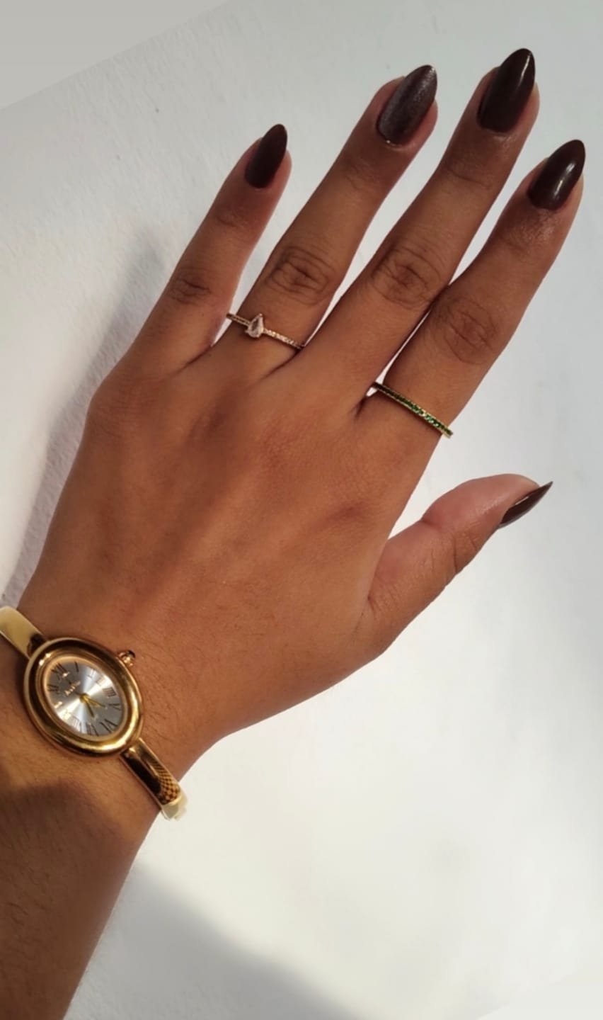 Customer photo review of Anillo churumbelo full circonias verde esmeralda