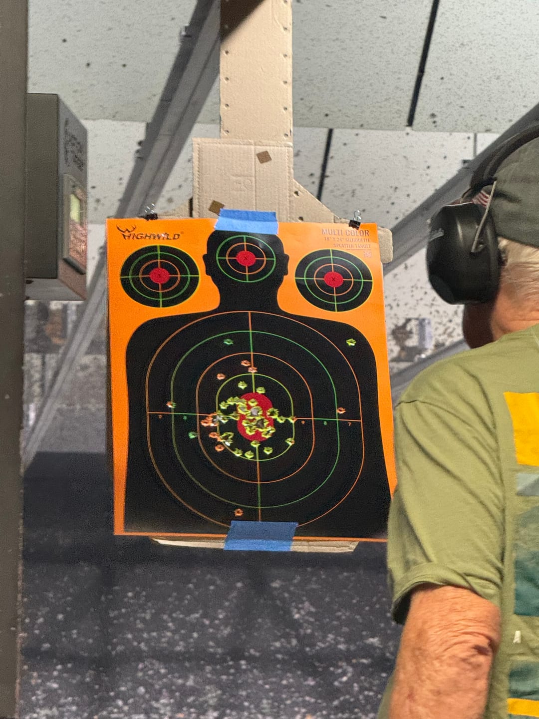 Customer photo review of Silhouette Splatter Paper Targets - Splash Effect of Multiple Colors - 18x24 Inch