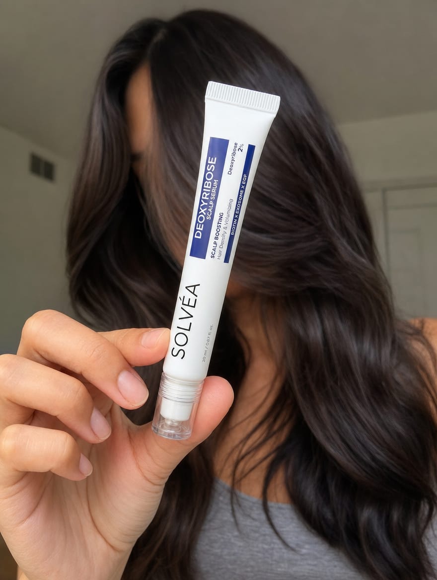 Customer photo review of Deoxyribose Scalp Serum