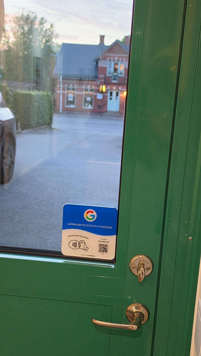 Customer photo review of Google Recensionsskylt – Blippa & få fler recensioner direkt
