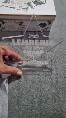 Customer photo review of Star Award – Geschenk für die beste Lehrerin / den besten Lehrer