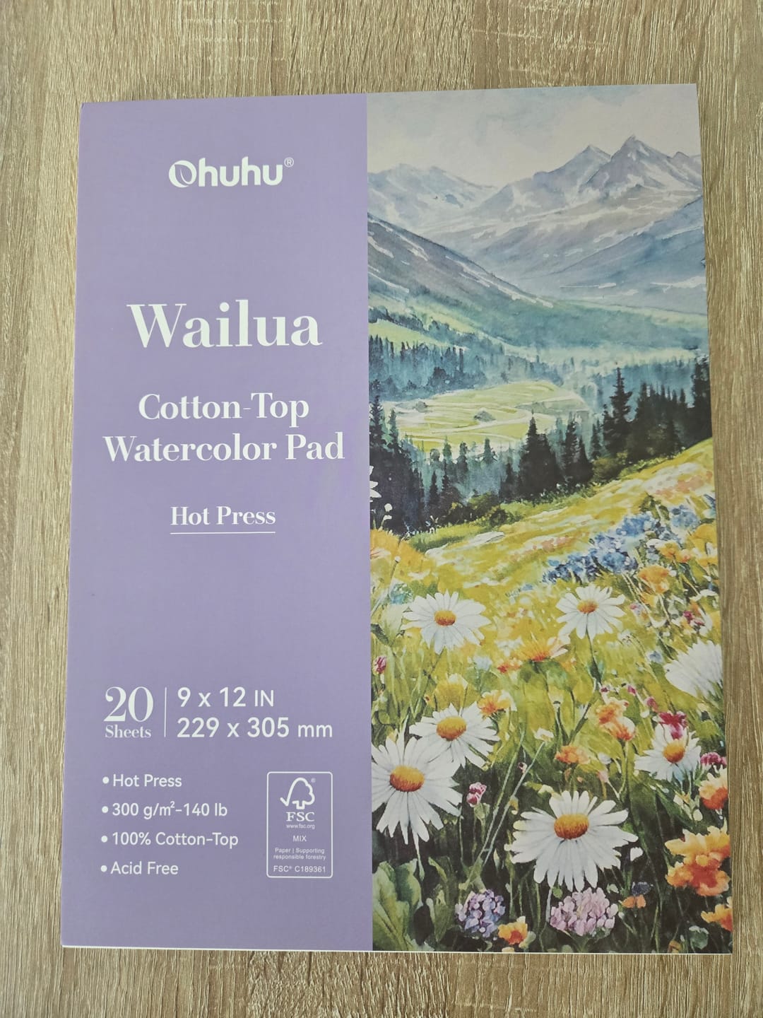 Customer photo review of Ohuhu Wailua Cotton-Top Watercolor Pad