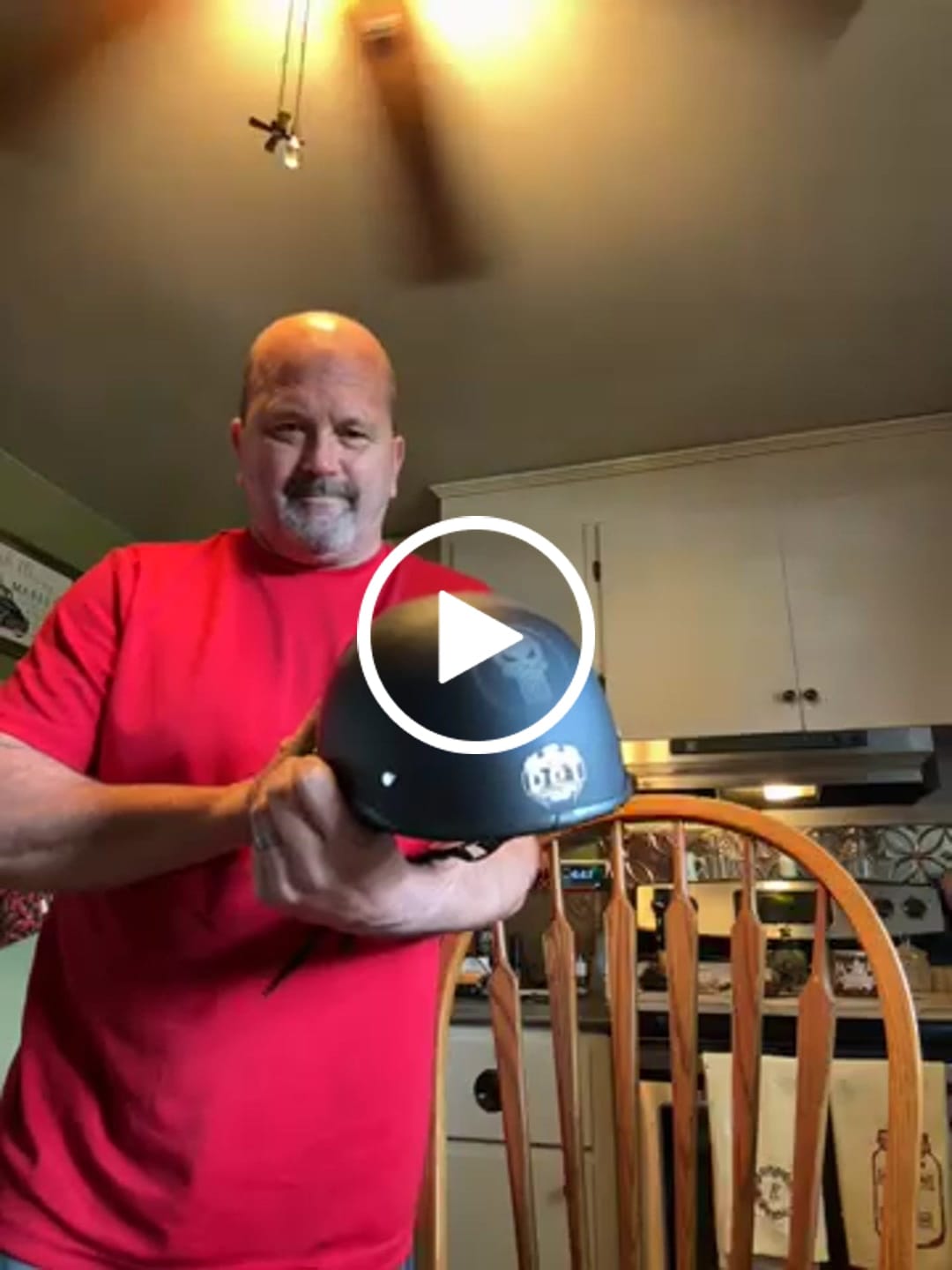 Customer video review of Low Profile Reversible DOT Polo Helmet / Punisher