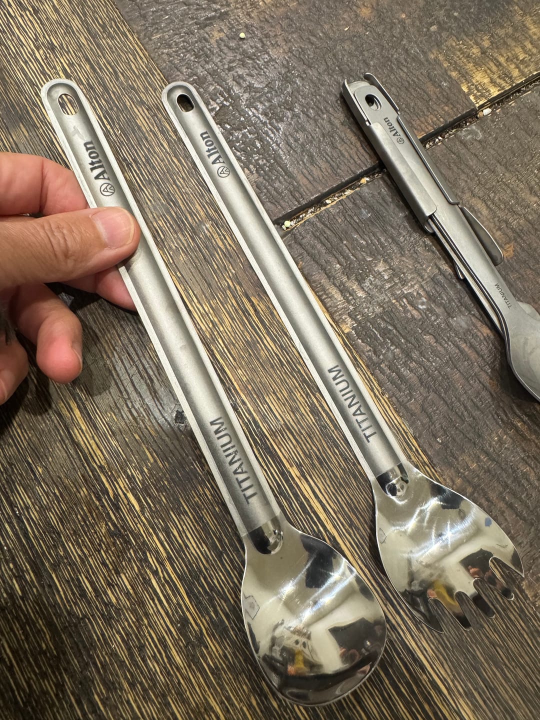 Customer photo review of Ultralight Titanium Cutlery