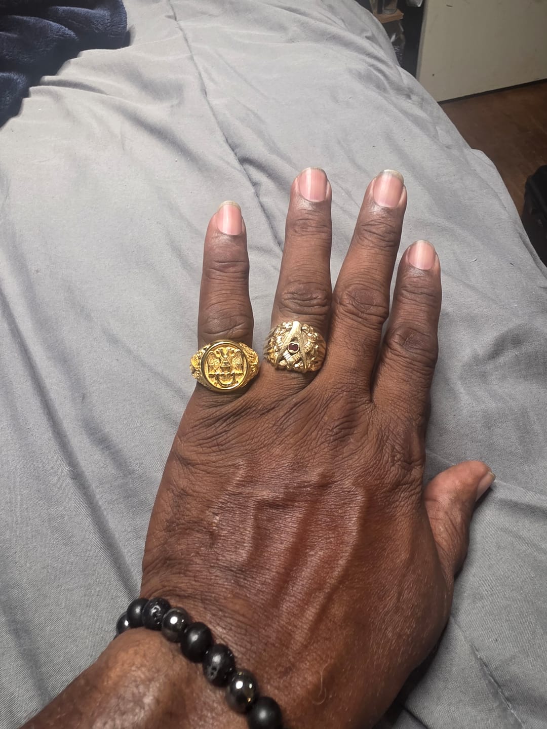 Customer photo review of Masonic Eagle Ring