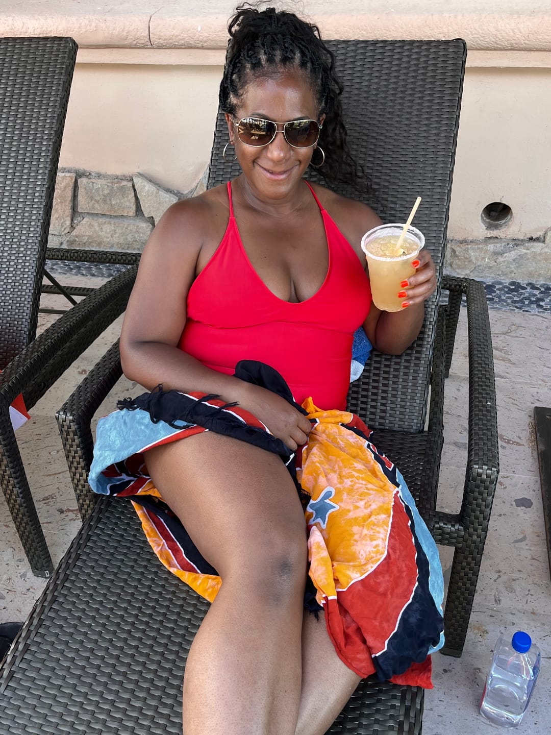 Customer photo review of Crochet Boho Box Braids with Human Hair Curls