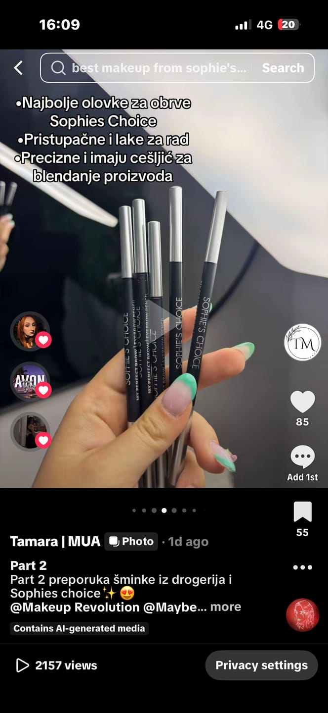 Customer photo review of Olovka za obrve My Perfect Brow – 20 medium brown