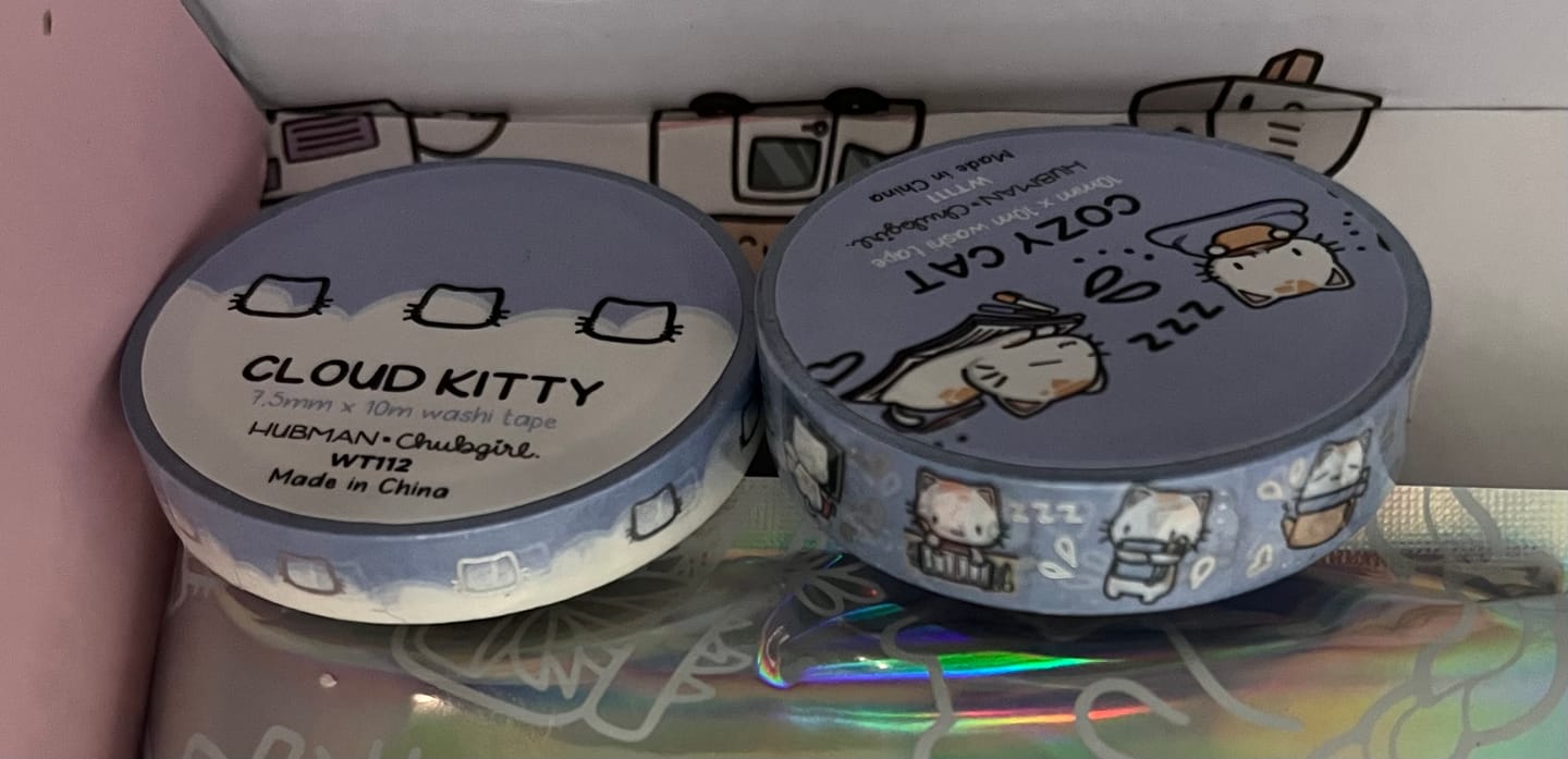 Customer photo review of Cozy Cat Washi Tape (Set of 2)