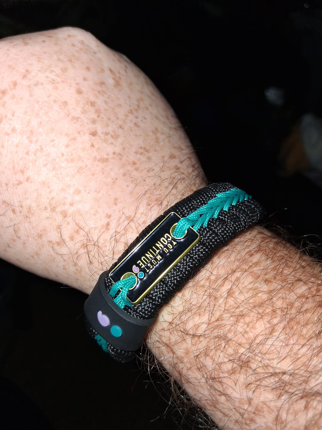 Customer photo review of "Continue ;" - Paracord Bracelet