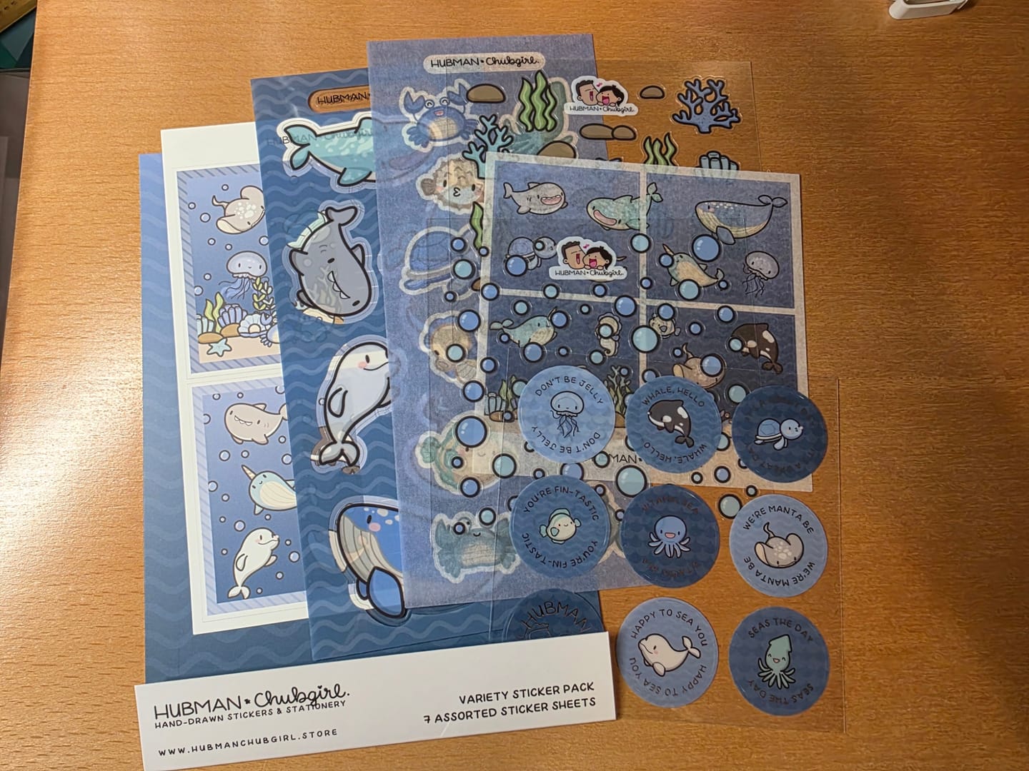Customer photo review of Deep Blue Sea Variety Sticker Pack