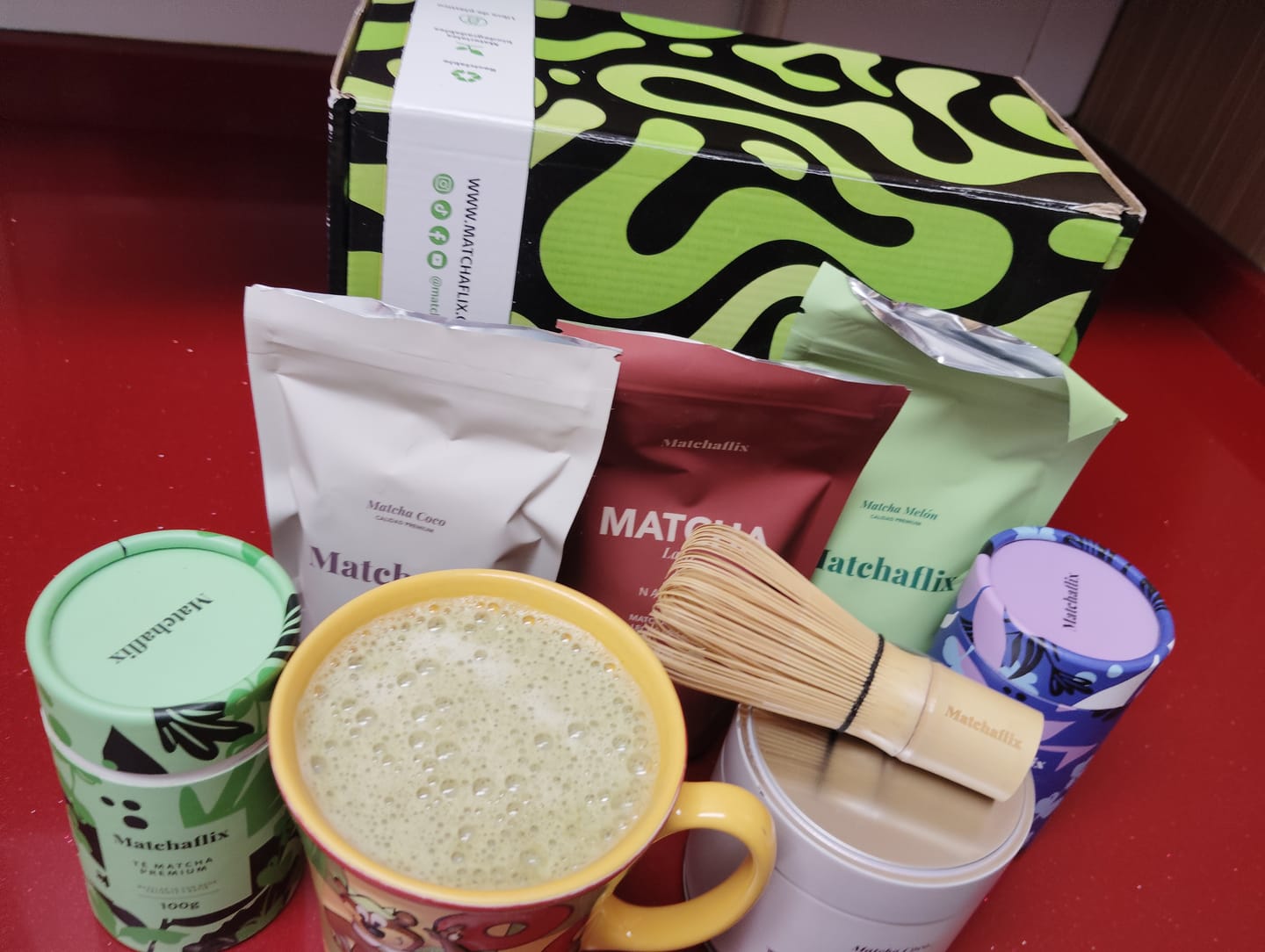Customer photo review of Matcha Latte Navidad