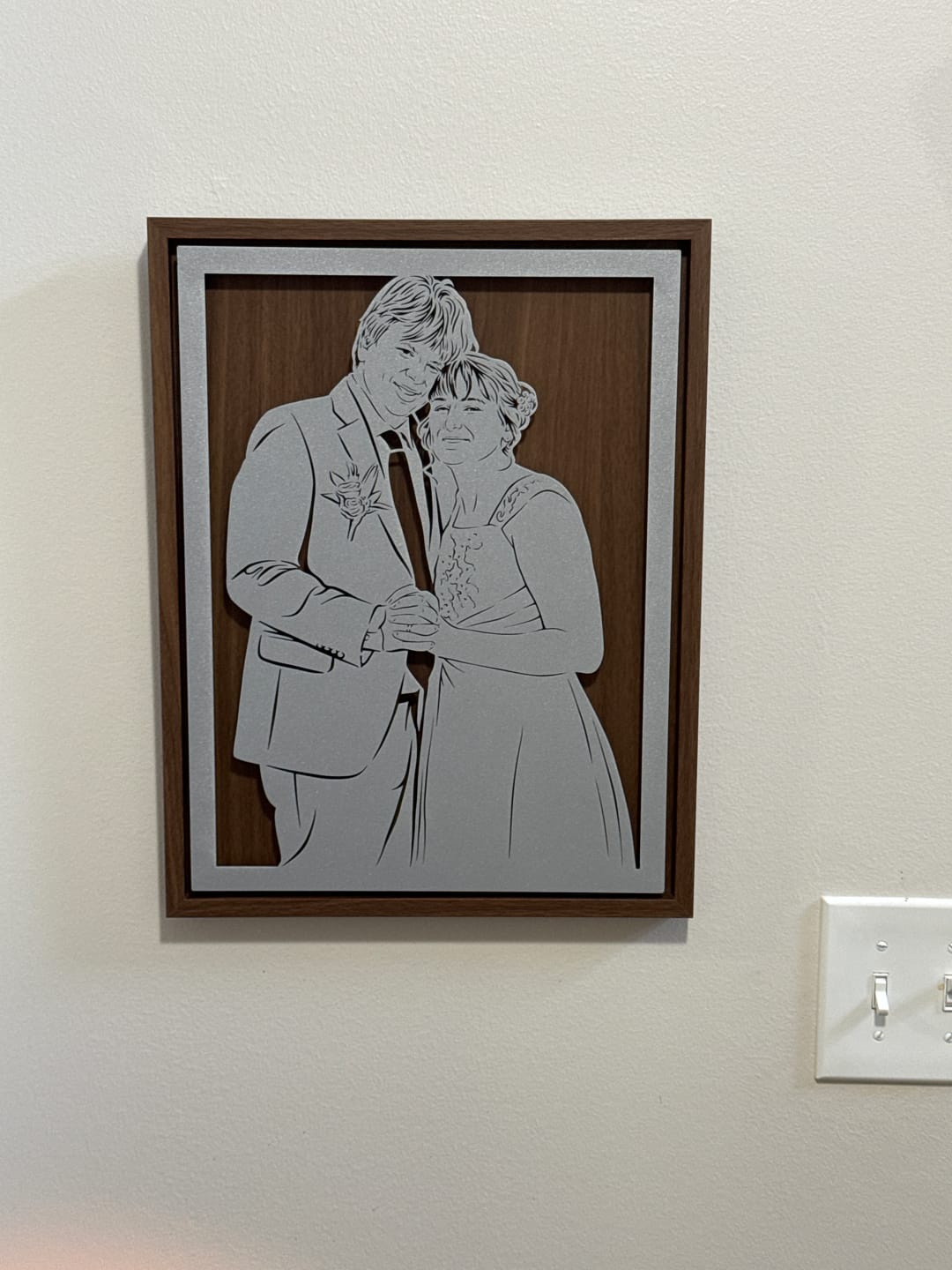 Customer photo review of Wedding Anniversary Metal Portrait