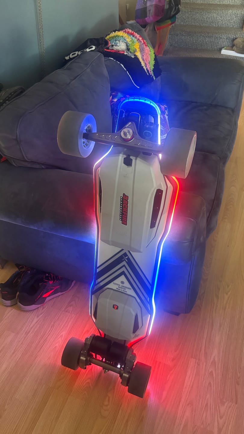 Customer photo review of Backfire Zealot X2 Gear Drive Electric Skateboard with Major V3 Remote