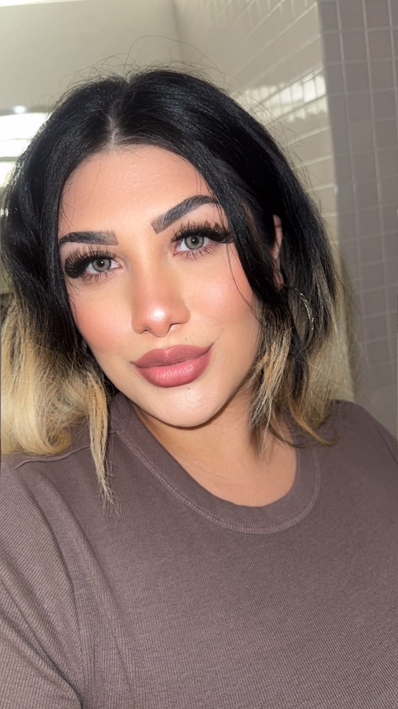 Customer photo review of Citha Hazel Brown Prescription Colored Contact Lenses