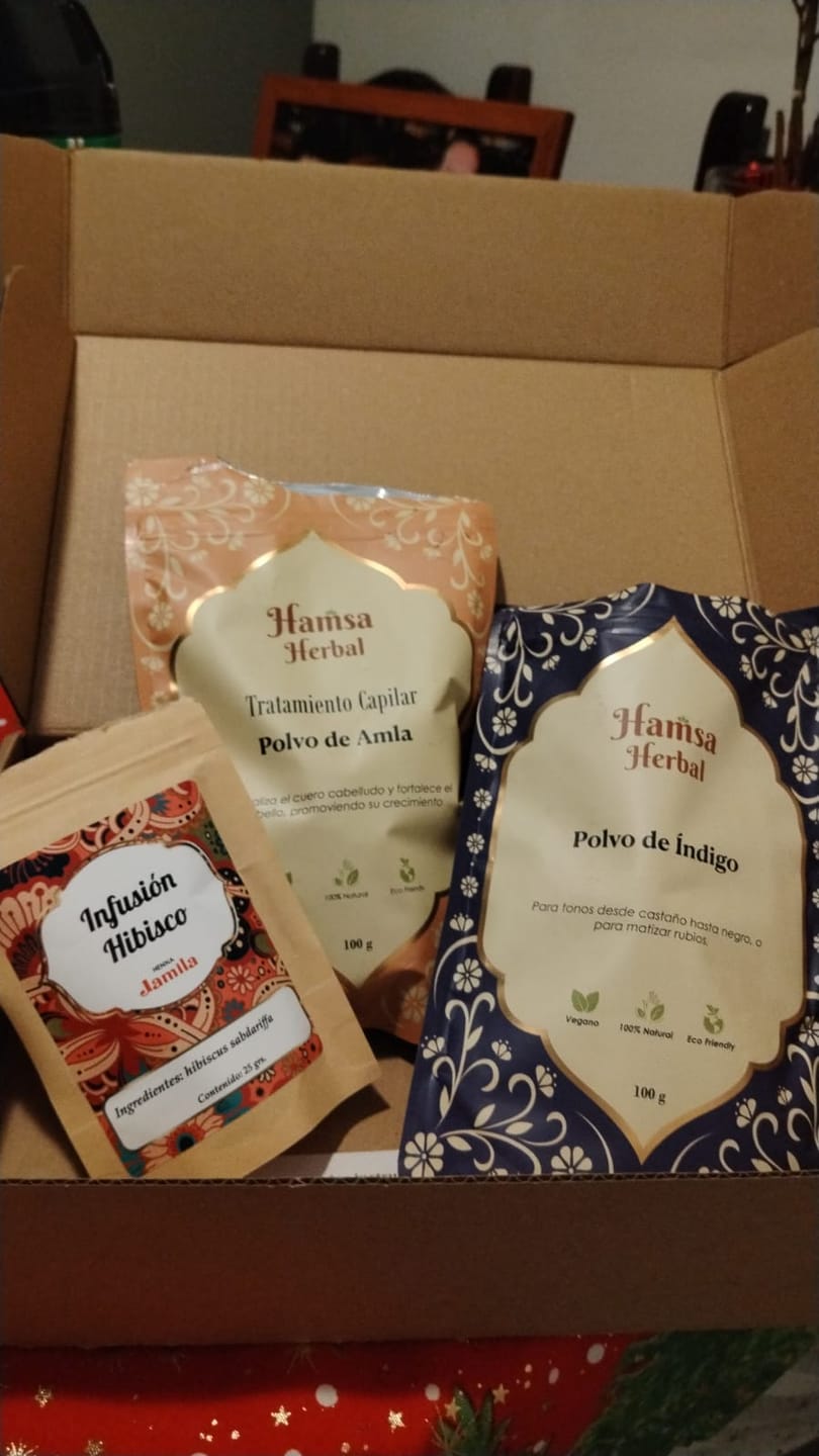 Customer photo review of Tratamiento Capilar Polvo de Amla