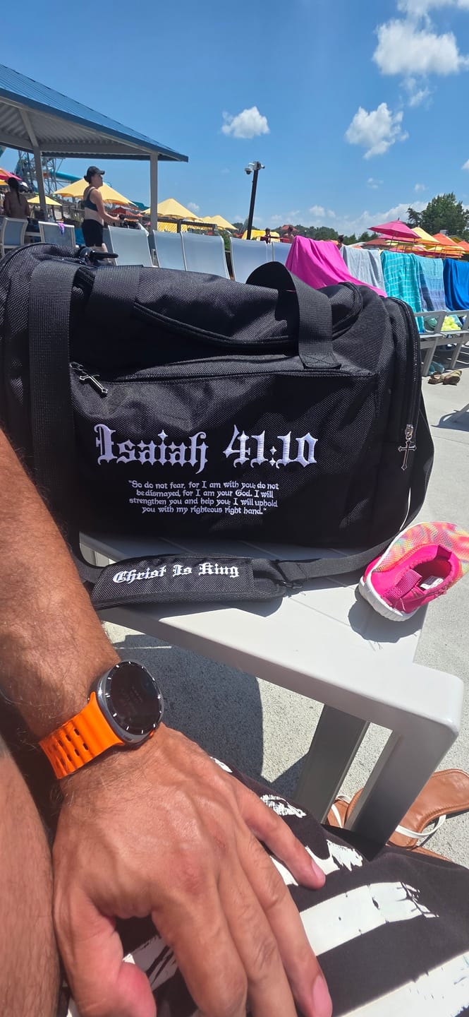Customer photo review of Fear Not Duffle Bag