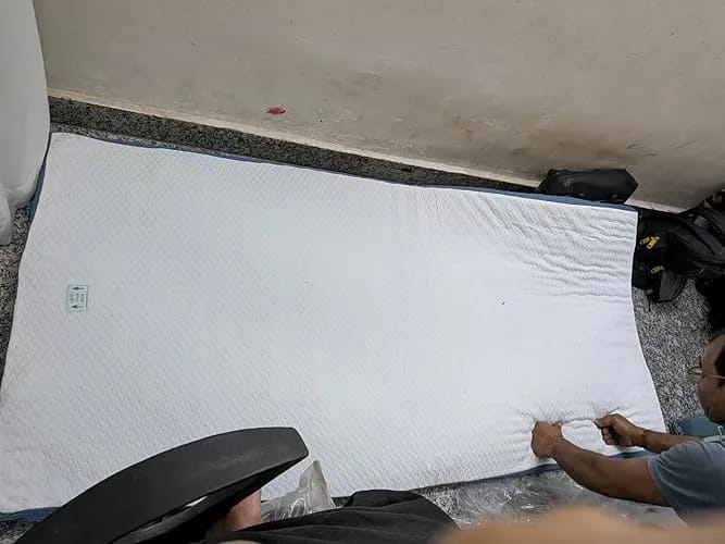 Customer photo review of Cool Gel Memory Foam Mattress Topper