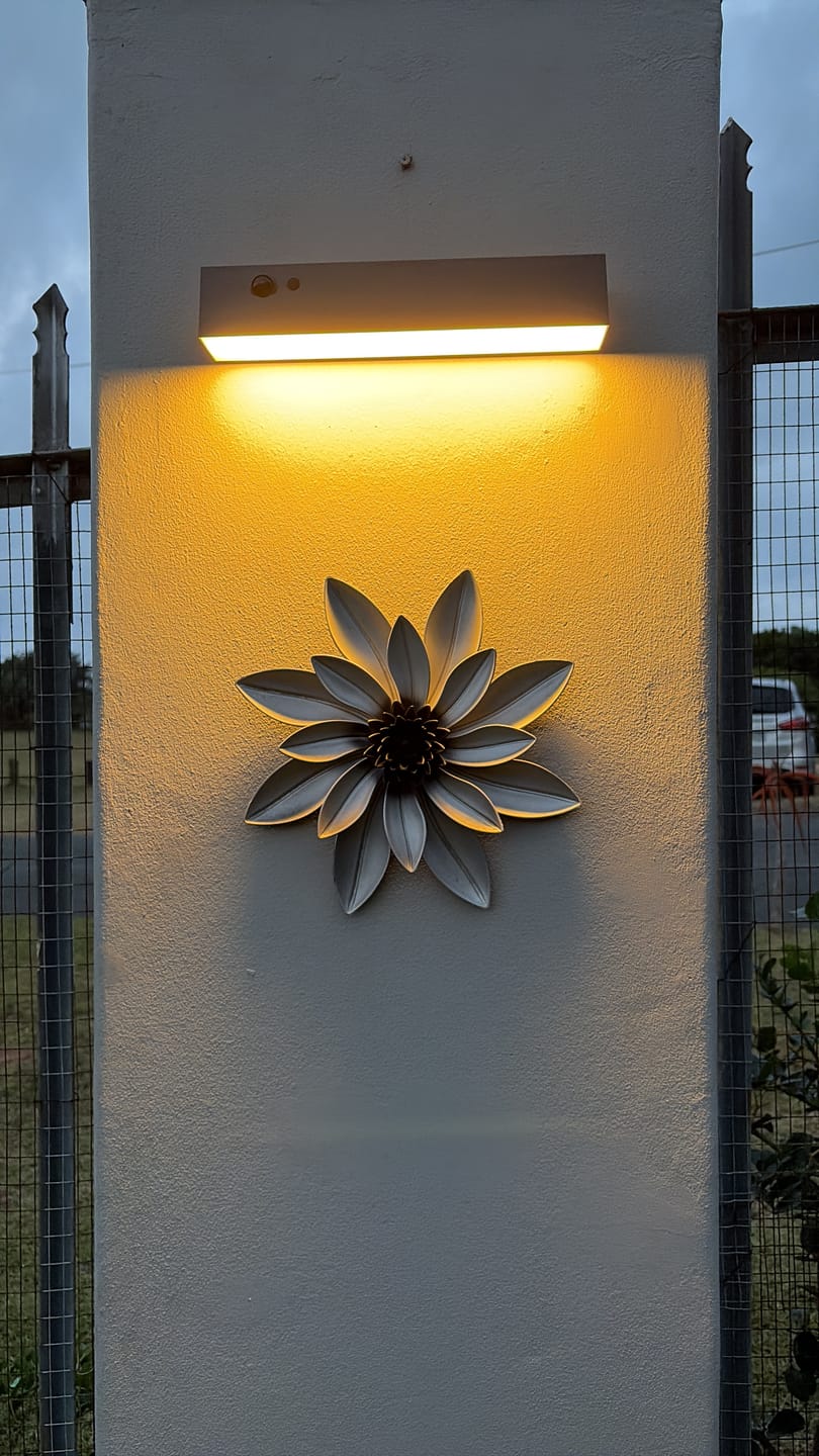 Customer photo review of Solar Wall Light with Motion Sensor