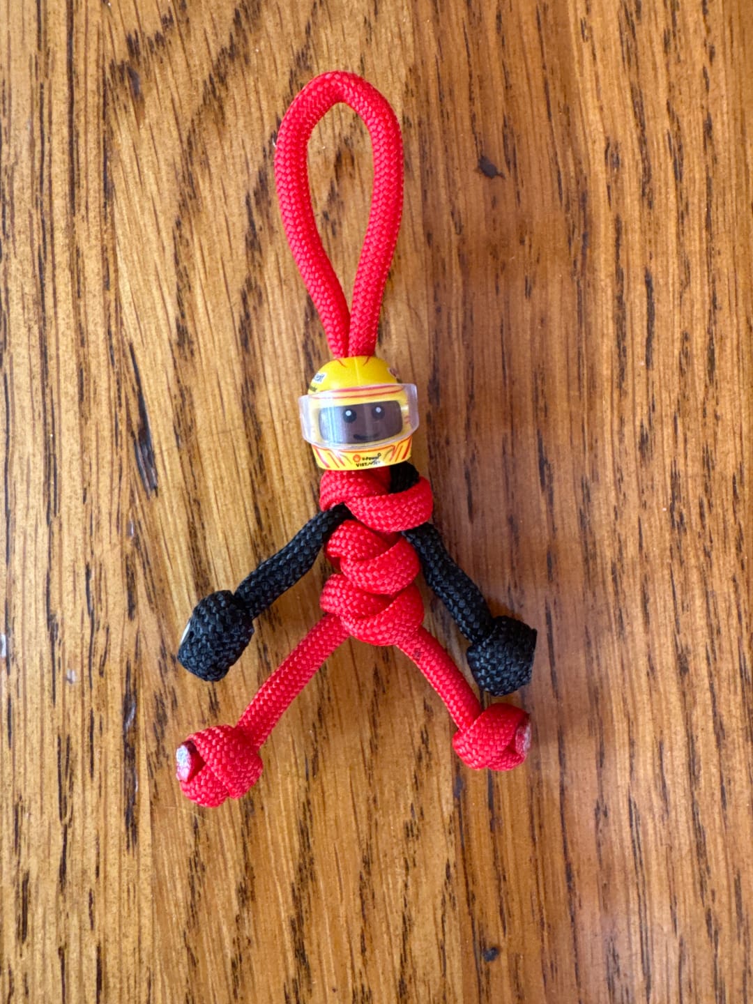 Customer photo review of Limited Edition Lewis Racing Paracord Buddy Keychain