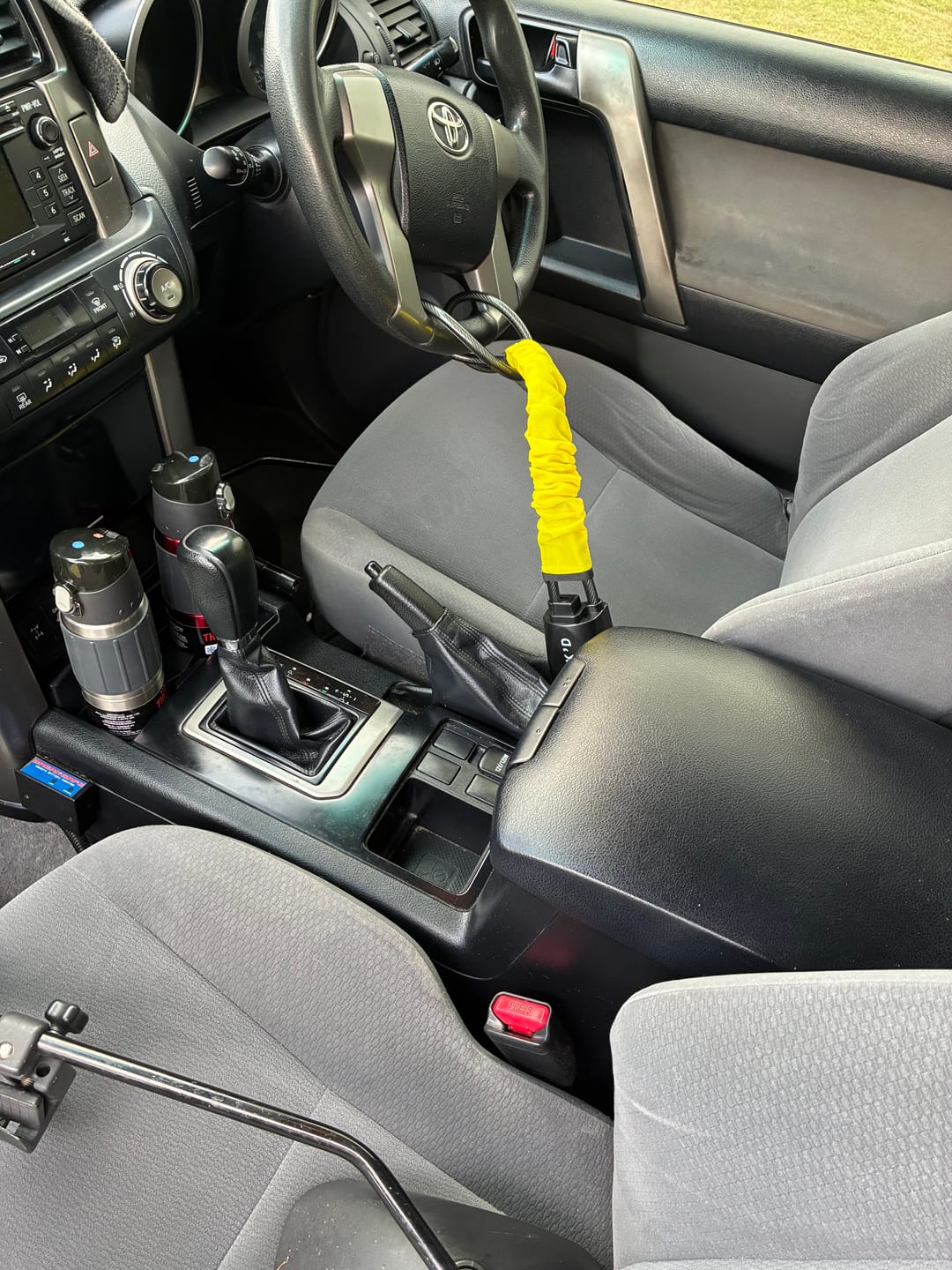 Customer photo review of Lock'd Car Defender — Visible Protection That Thieves Can't Ignore