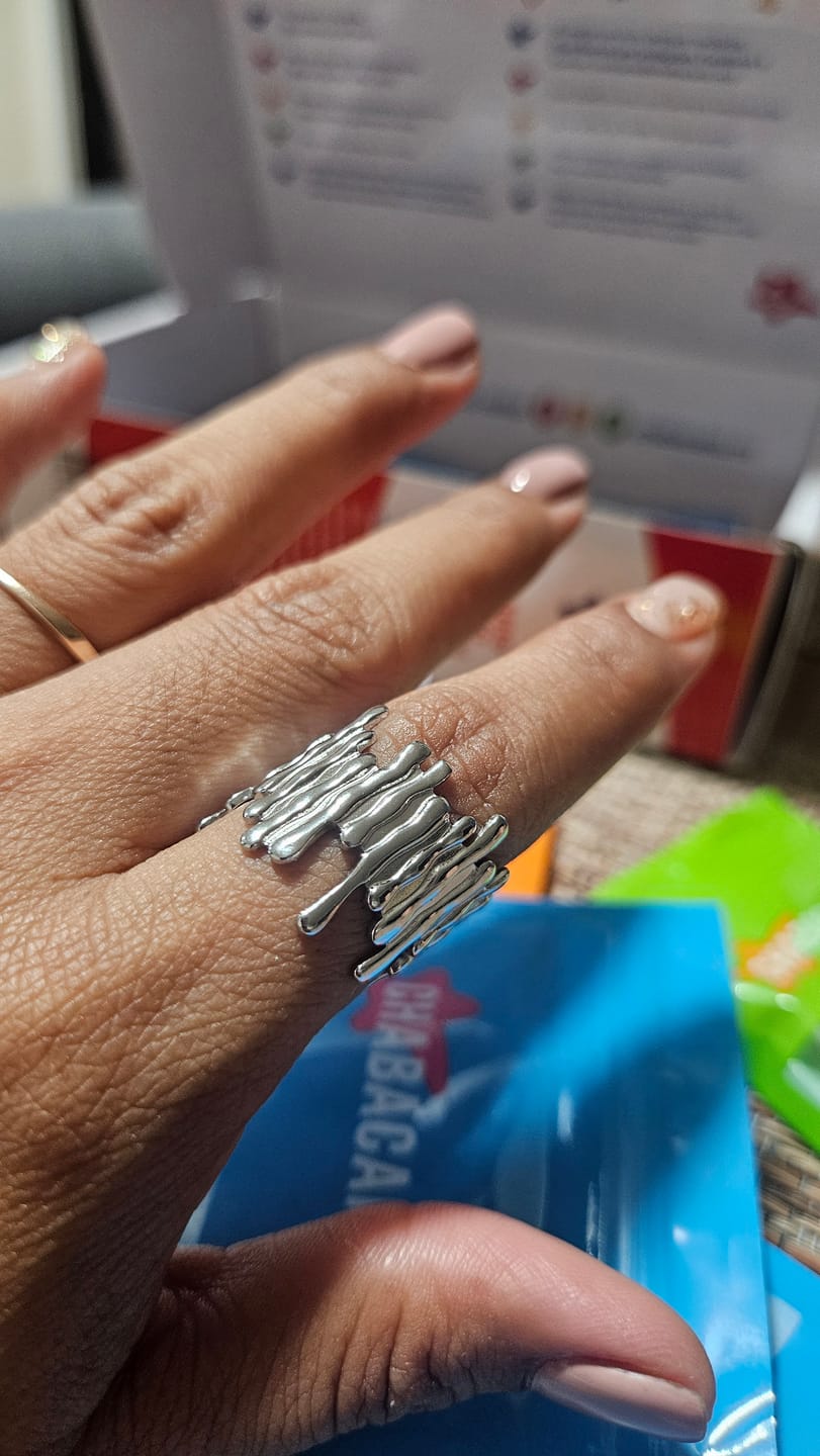 Customer photo review of Anillo Ajustable Jean Plata
