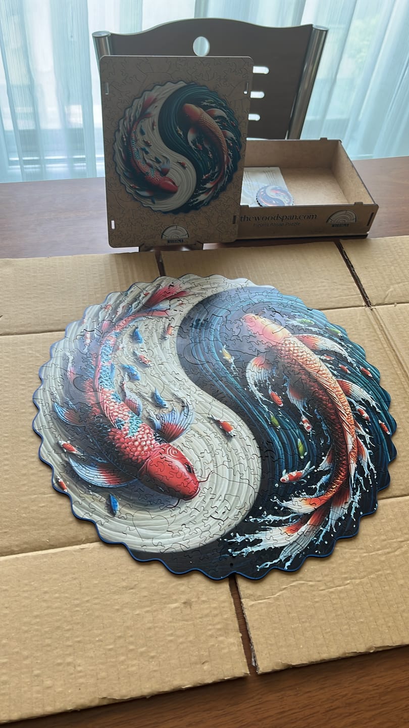 Customer photo review of Koi Yin Yang - Ahşap Puzzle