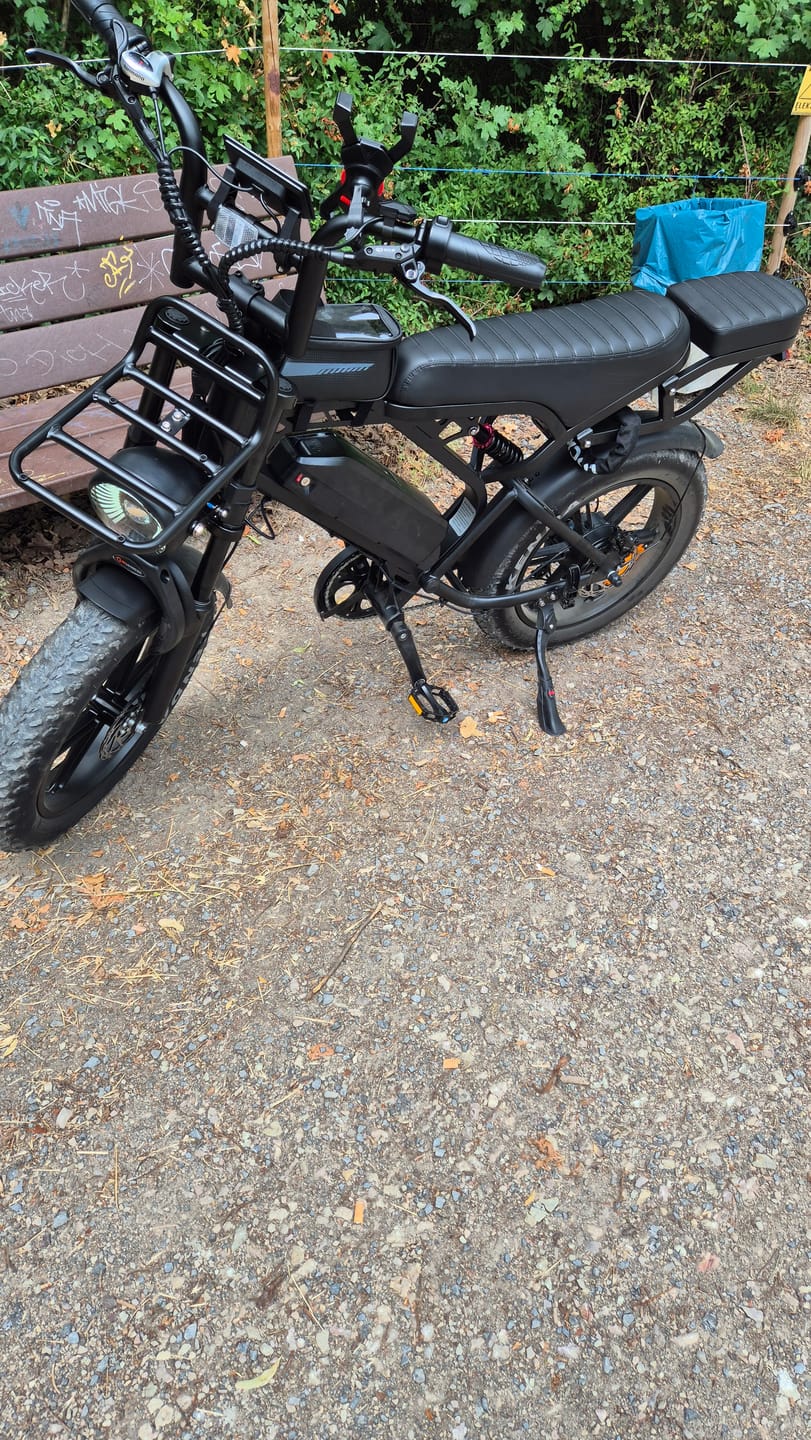 Customer photo review of QMWHEEL V20 Pro - Zwart (incl. achterzitje, voorrekje & alarm)