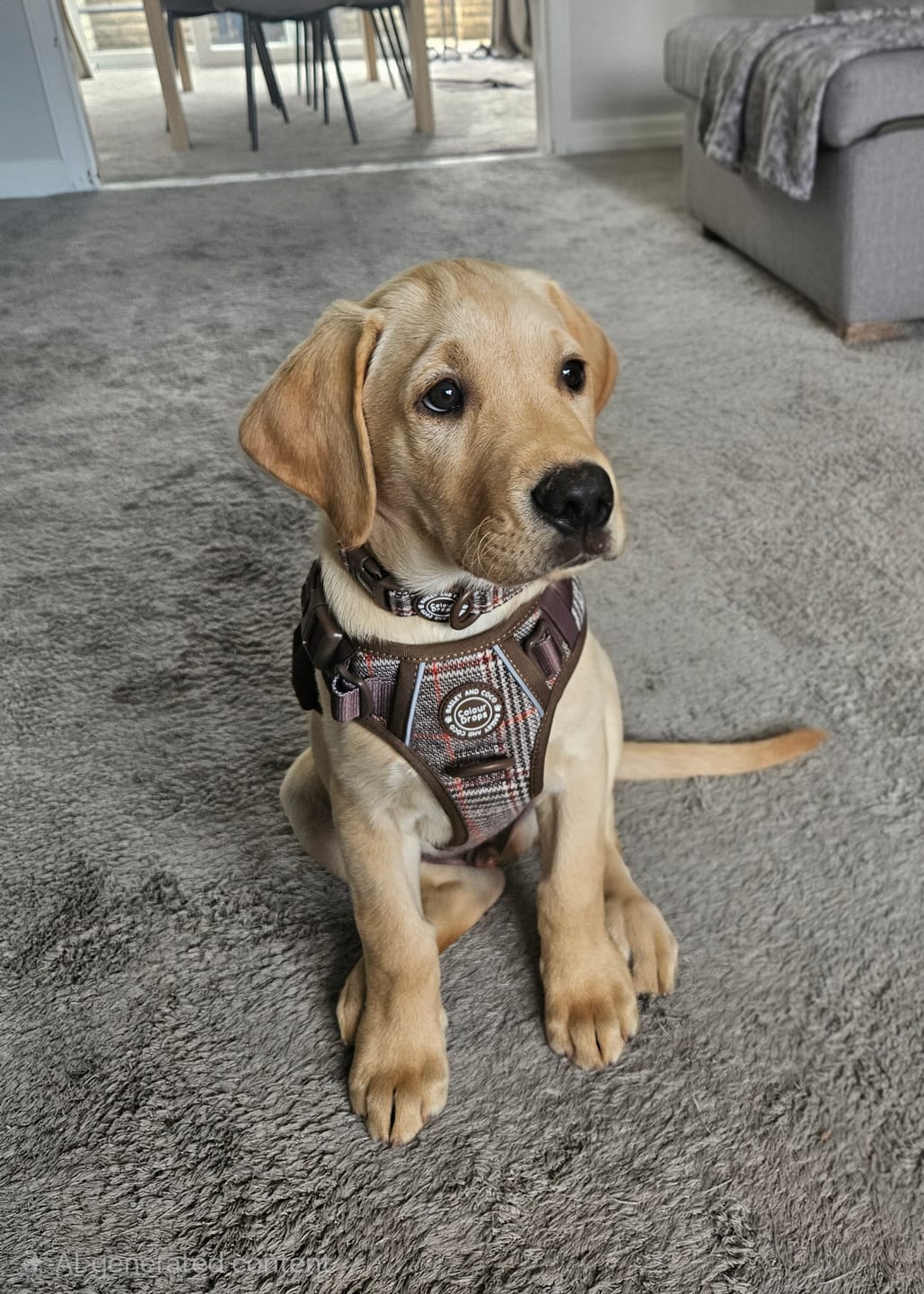 Customer photo review of Adjustable Collar - Colour Drops - Heritage Plaid