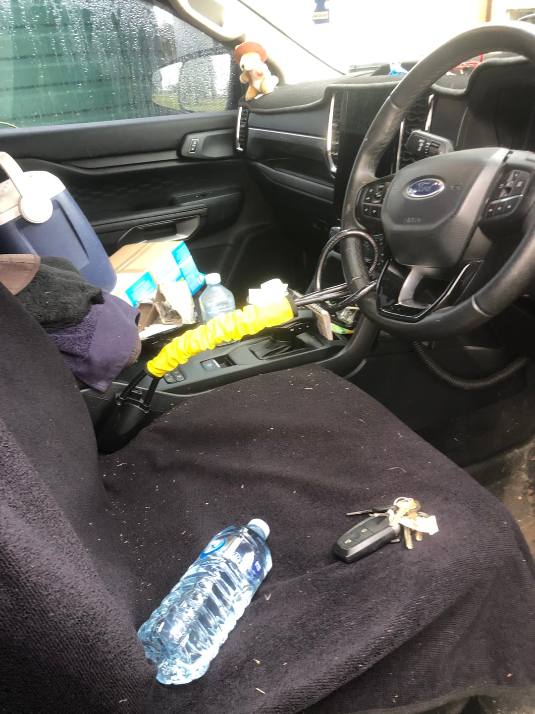 Customer photo review of Lock'd Car Defender — Visible Protection That Thieves Can't Ignore