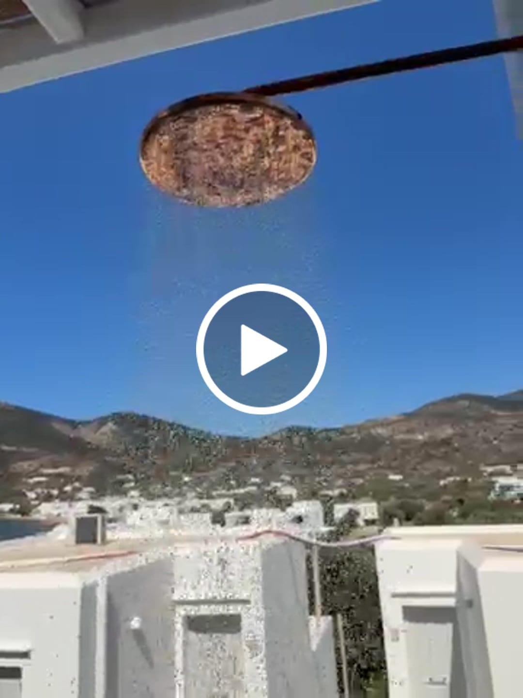 Customer video review of Handmade Copper Outdoor Rain Shower Head