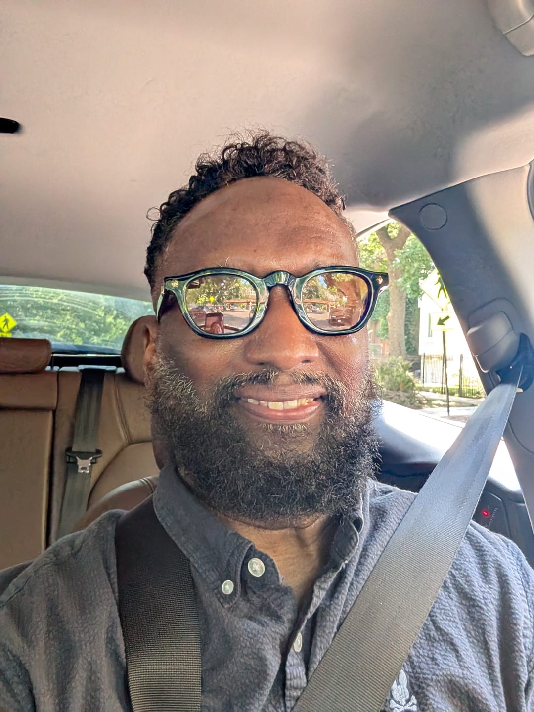 Customer photo review of Walton & Mortimer NO. 20 "Keaton" Midnight Blue Sunglasses