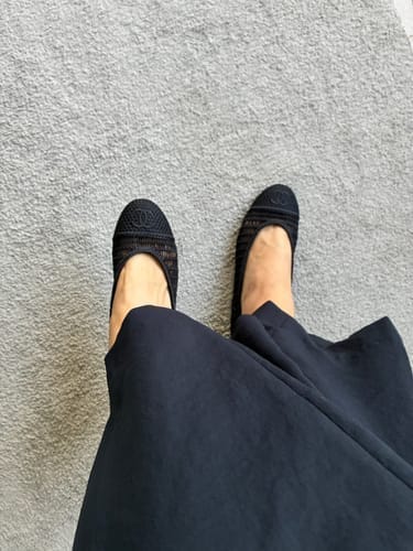 Customer photo review of CC 25 Ballet Flat Black Raffia