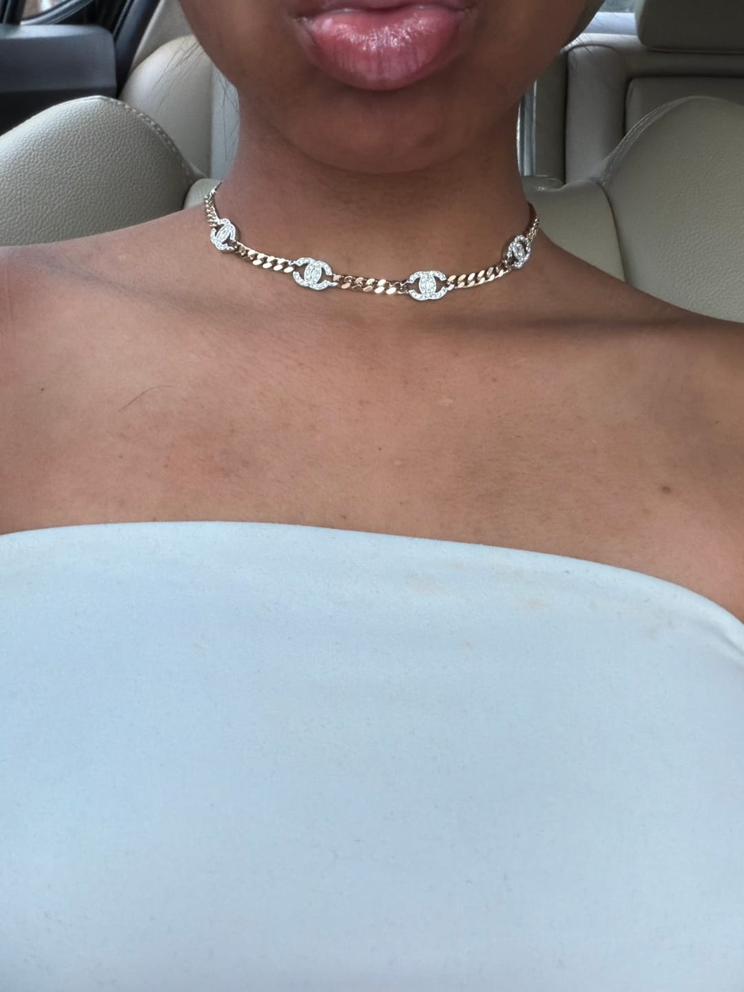 Customer photo review of Coco cz pearl gold stud earring