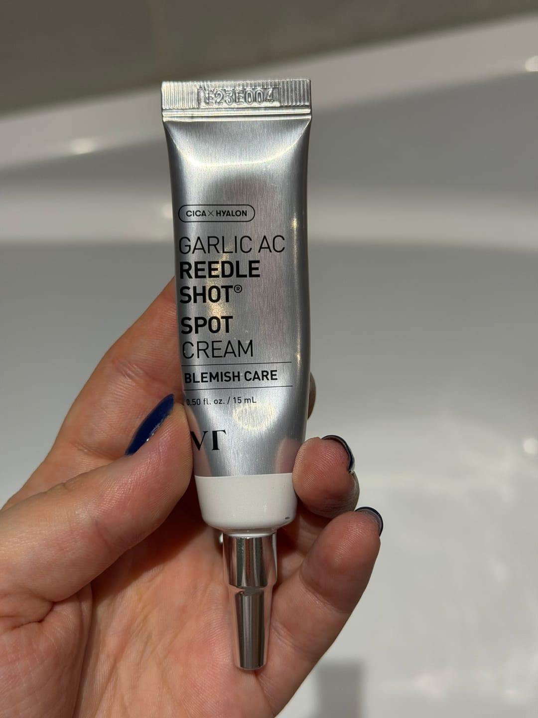 Customer photo review of Lokālais krēms pret iekaisumiem VT Cosmetics Garlic AC Reedle Shot Spot Cream