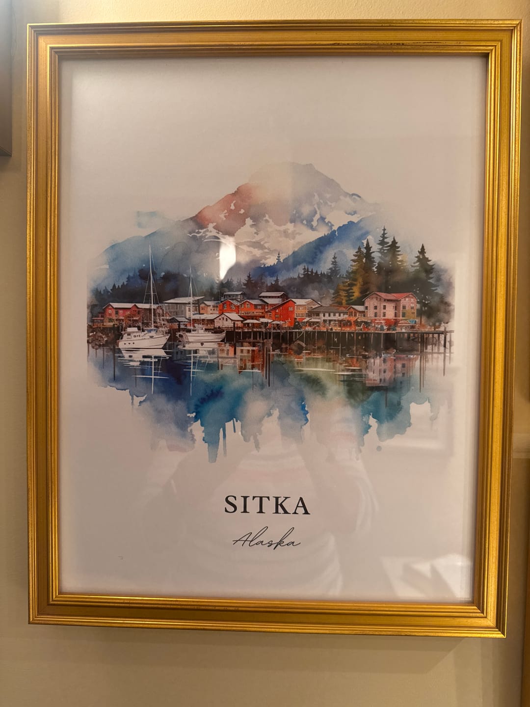 Customer photo review of Sitka, Alaska, Alaska – Watercolor Art Print