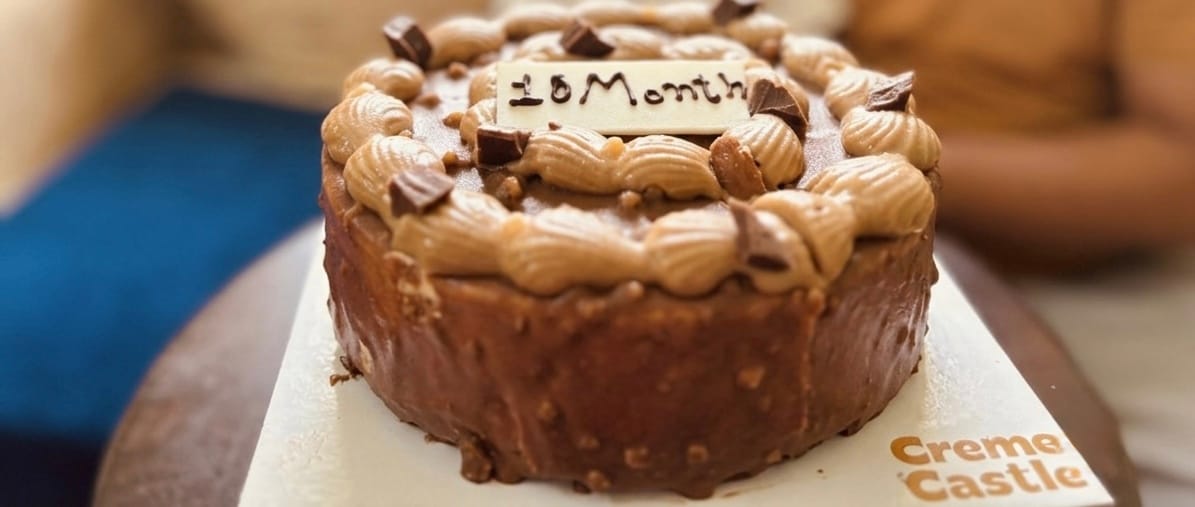 Customer photo review of Milk Chocolate Butterscotch Crunch Cake