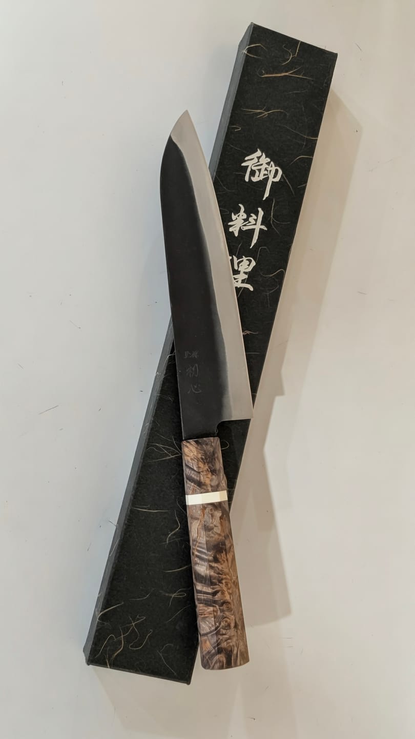 Customer photo review of Hatsukokoro Aokitae Gyuto 210mm