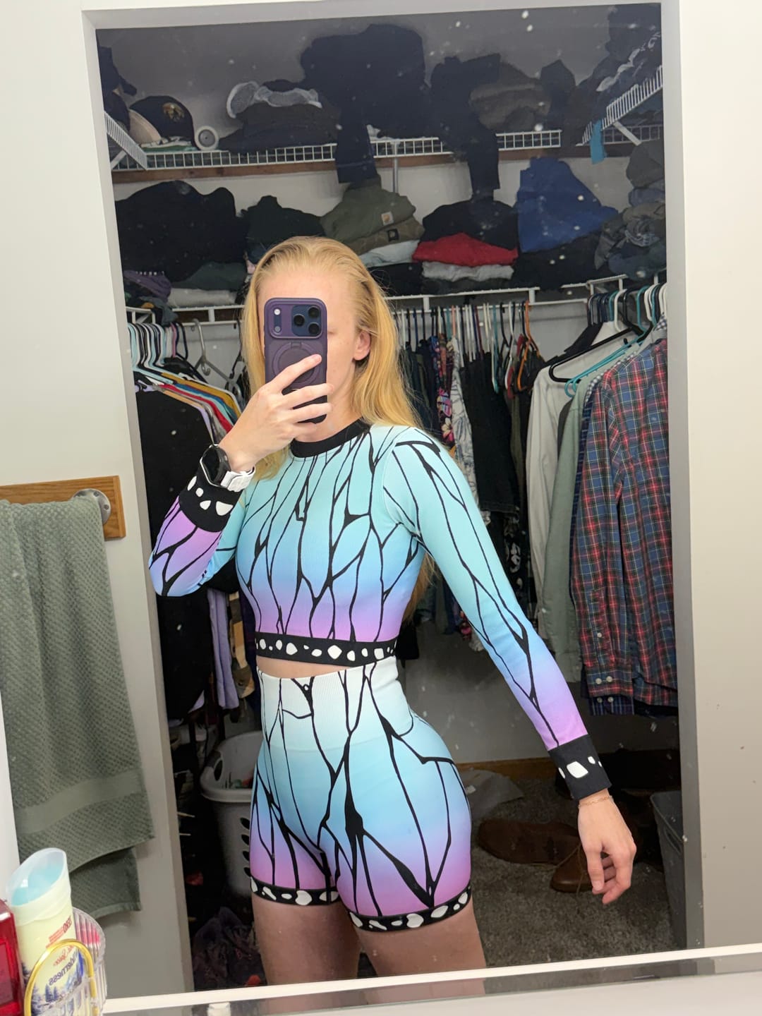 Customer photo review of Butterfly Seamless Shorts