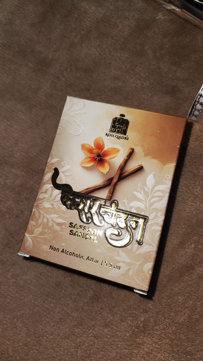 Customer photo review of Kesar chandan (Saffron Sandal) Attar Perfume 5.5 ML