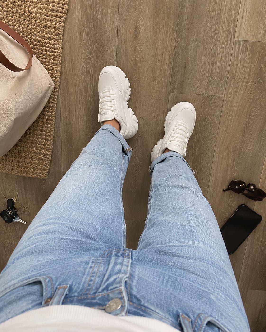 Customer photo review of Lucky Step Chunky Platform Sneakers