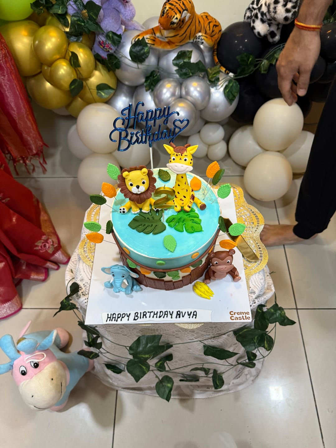 Customer photo review of Jungle Safari Animals Birthday Cake