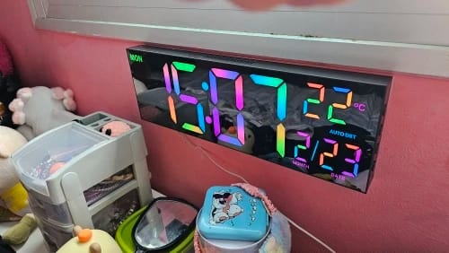Customer photo review of 16" LED Digital Wall Clock with Remote