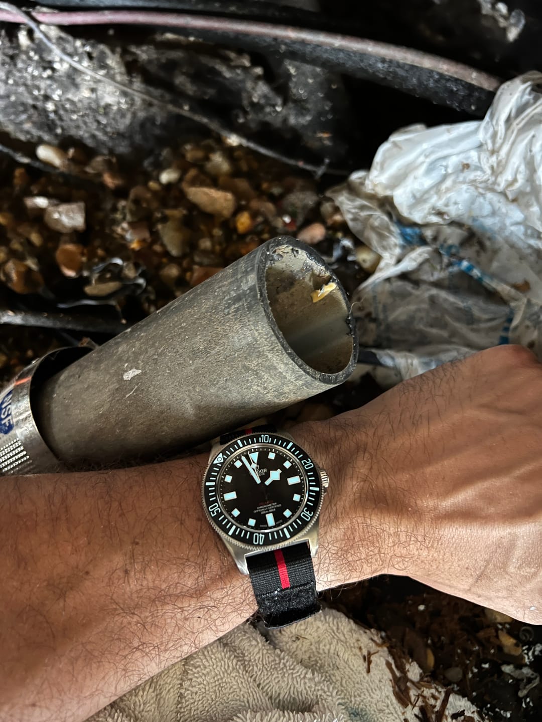 Customer photo review of Glomar Explorer - Hook & Loop Strap Striped