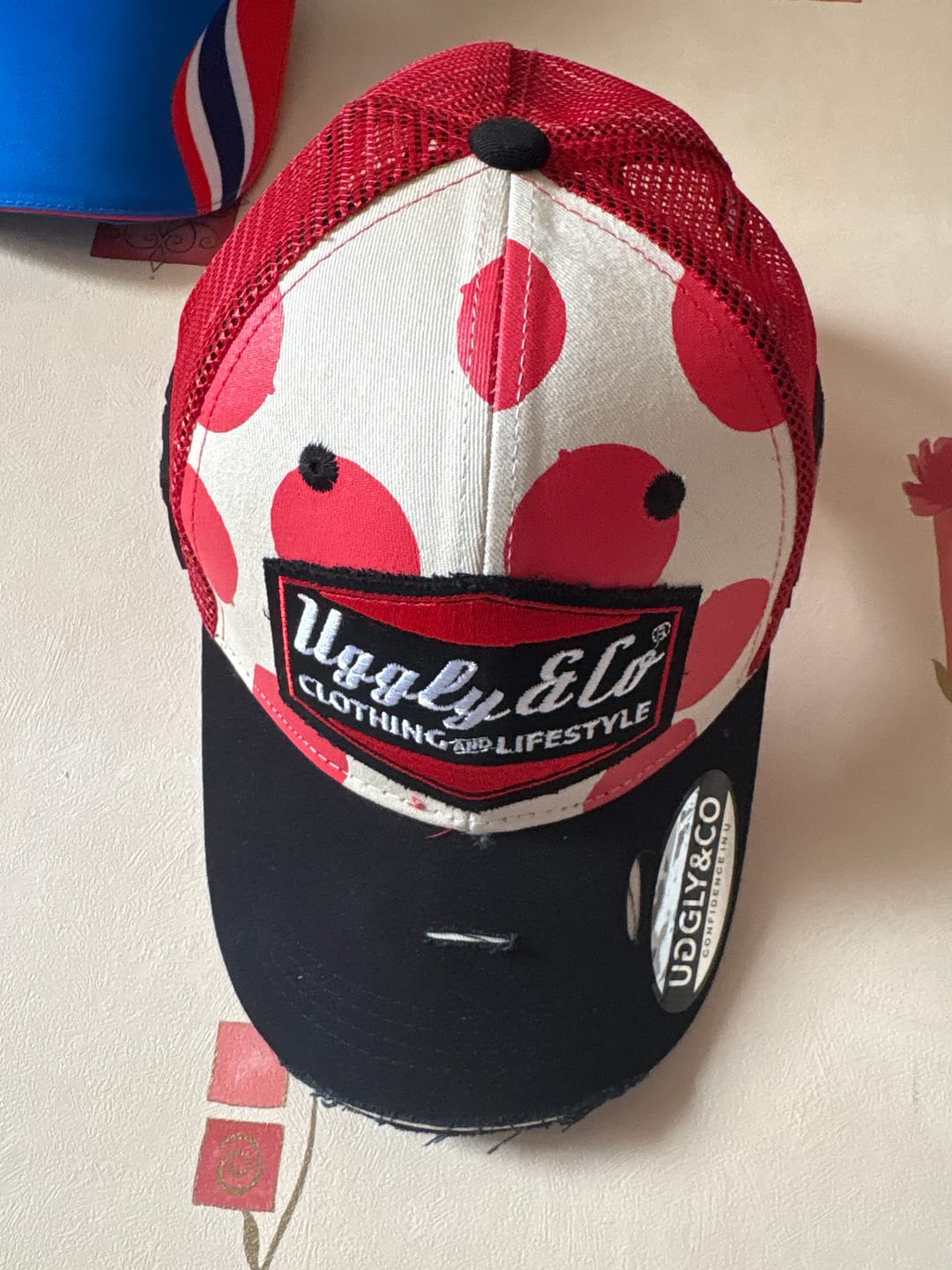 Customer photo review of Polka Dot Diamond Trucker Hat