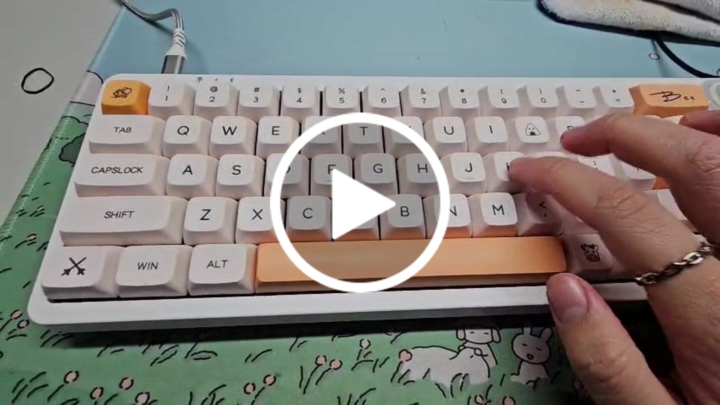 Customer video review of KEYGEEK Y3 LINEAR SWITCH FACTORY LUBED (10PCS)