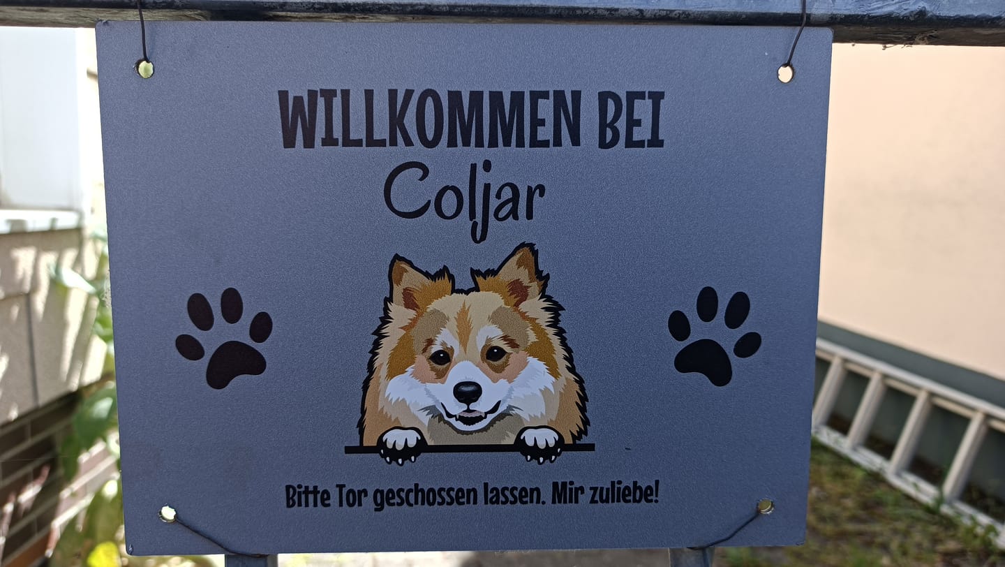 Customer photo review of Personalisiertes Türschild - Spähende Haustiere