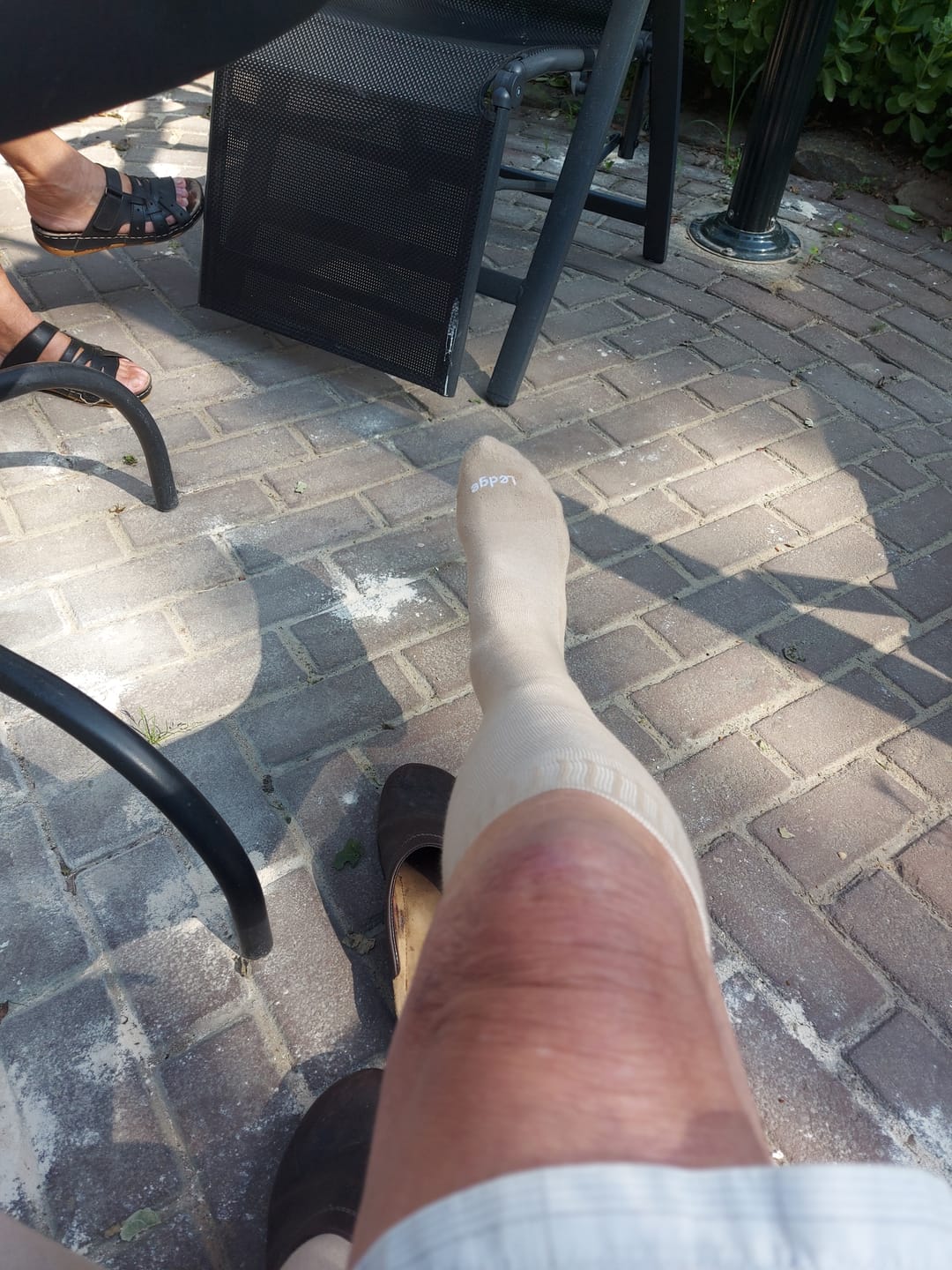 Customer photo review of Essential Compression Socks Warm Taupe
